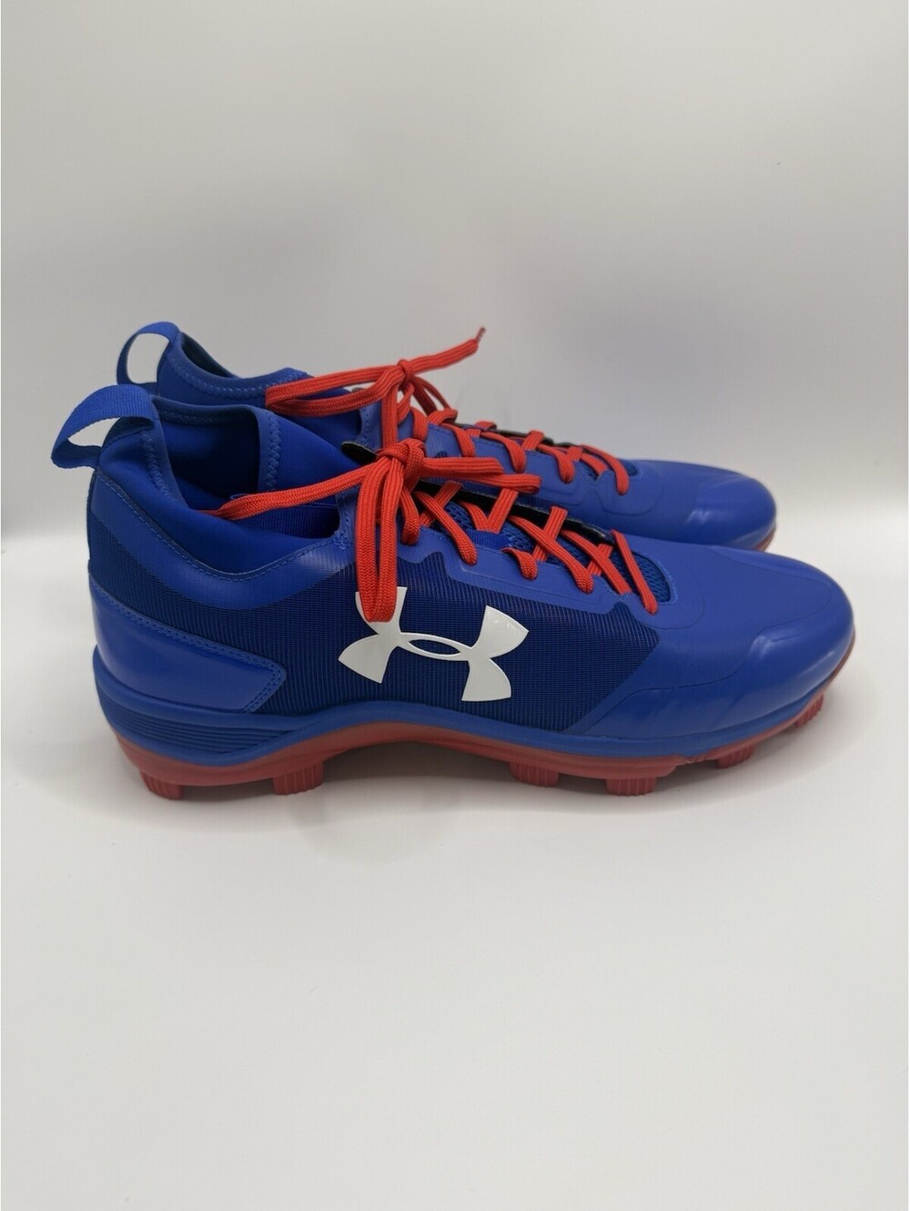 Under Armour Baseball Yard Series Cleats Sz 12.5 Men’s Royal Blue Red NWOB